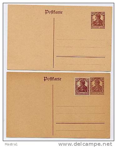 DR  P116  2 Postkarten   **  1919-20 - Cartes Postales