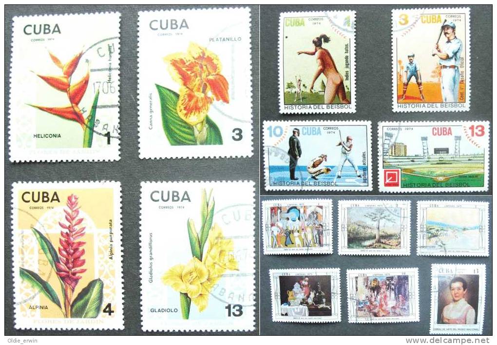 Briefmarken Cuba Kuba 1974 1975, 3 Verschiedene Sätze - Colecciones & Series
