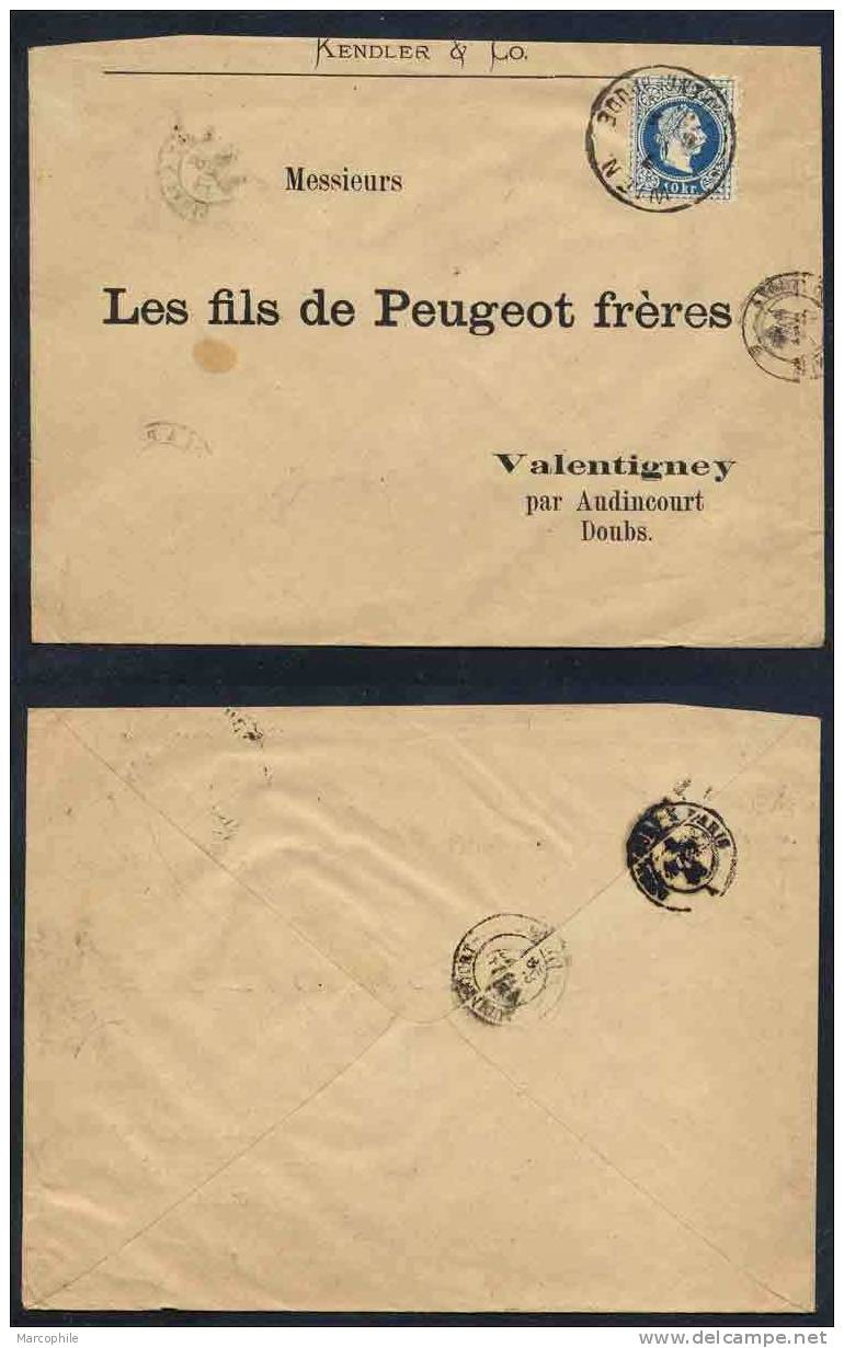 AUTRICHE - VIENNE / 1883 LETTRE POUR LA FRANCE - Briefe U. Dokumente