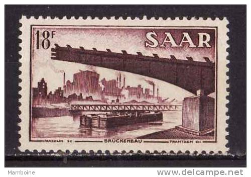 Sarre 1954   N 338  Neuf X X - Unused Stamps