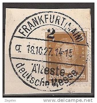 "Deutsche Reich 1927 Stempel ""Frunkfurt (Main) ""Älteste Deutsche Messe""" - Máquinas Franqueo (EMA)