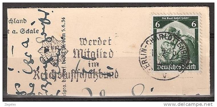 "Deutsche Reich 1935 Stempel ""Berlin-Charlottenburg - Werdet Mitglied Im Reichsluftschutzbund""" - Macchine Per Obliterare (EMA)