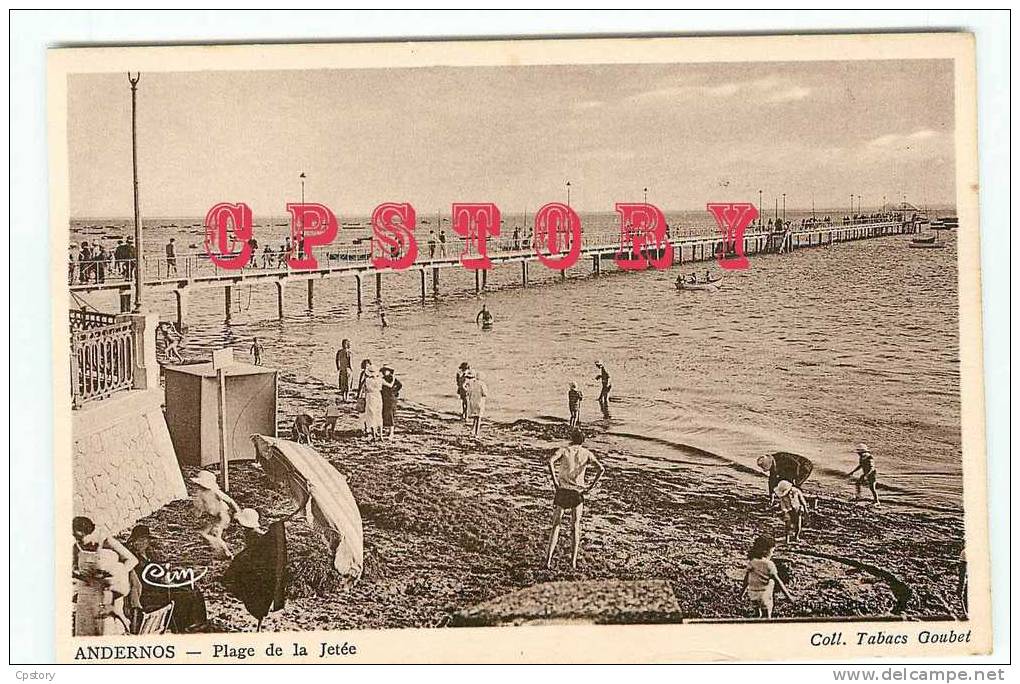 33 - ANDERNOS - Plage De La Jetée - Dos Scané - Andernos-les-Bains