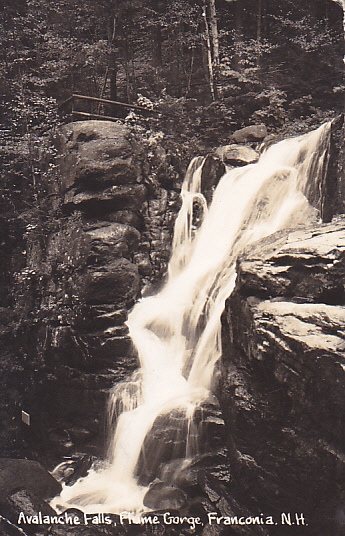 Avalanche Falls, Flume Gorge, Franconia, New Hampshire - Photo Postcard - Other & Unclassified