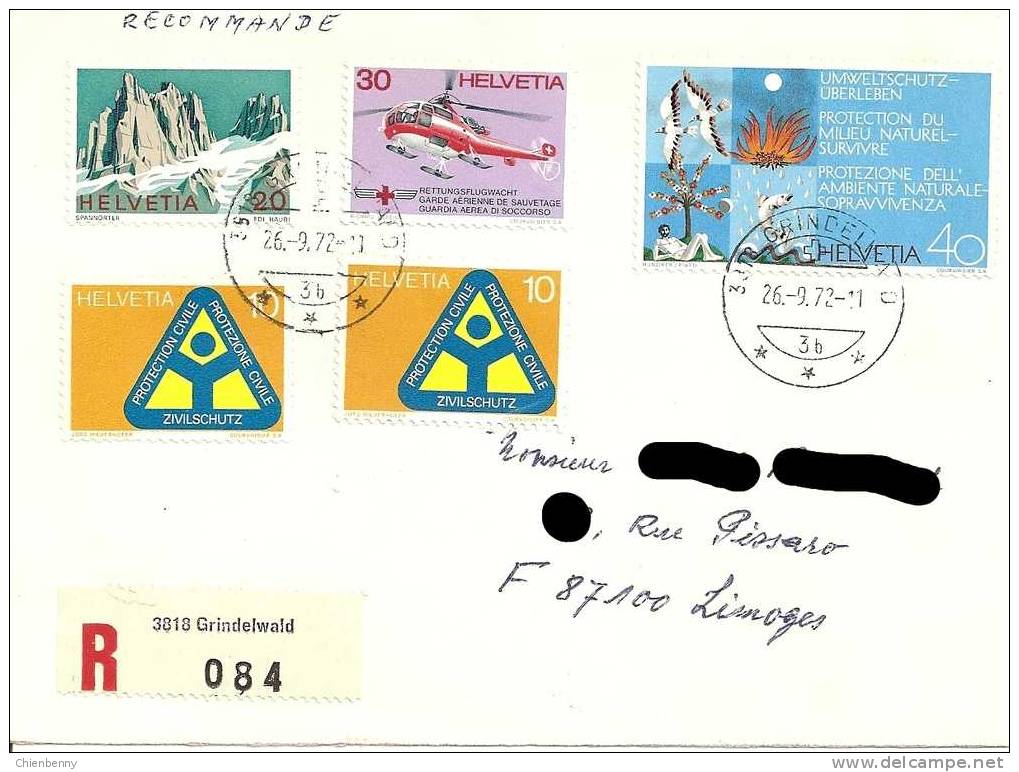 HELVETIA GRINDELWALD 1972 - Storia Postale