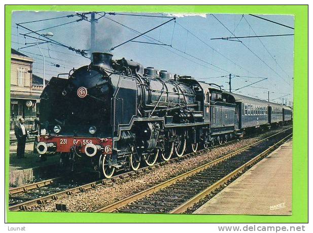 76 SOTTEVILLE Les ROUEN :  N°3-83 Pacific Vapeur Club 231 G 558 Pacific Ouest La Ligne Paris Le Havre Le Mans - Trains