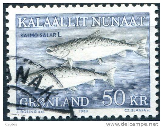 Greenland 1983. 50 Kroner. Flaked Salmon - Oblitérés