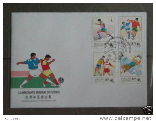 China Macau 1994 S136 World Cup Footbal Sport FDC - FDC
