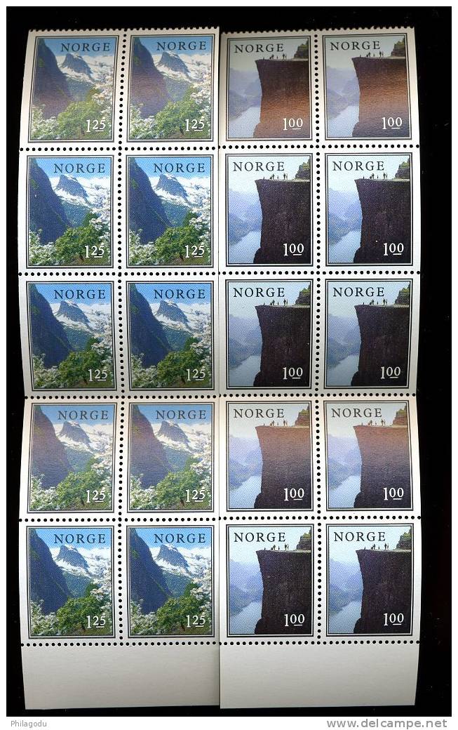 Norge 1976  Ecrivain Olav DUUN Yv. 682/683 X 10 Paires**  Cote 25 E - Unused Stamps