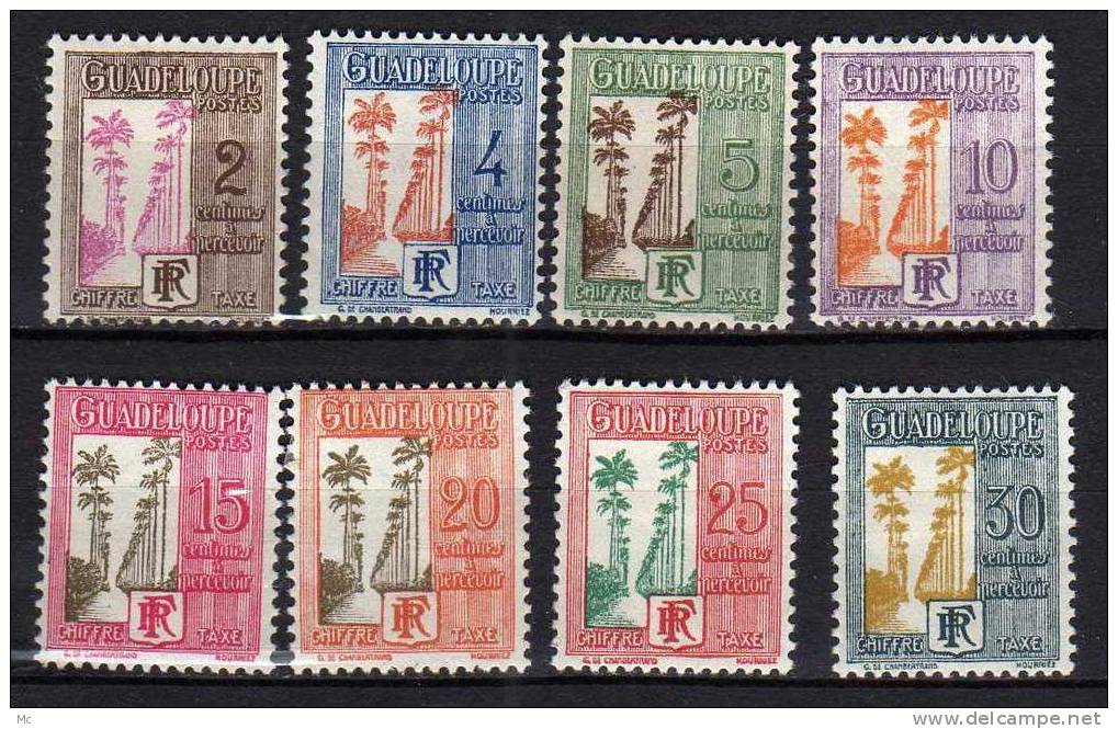 Guadeloupe Taxe N° 25 / 37 Neufs Avec Charnière * - Timbres-taxe