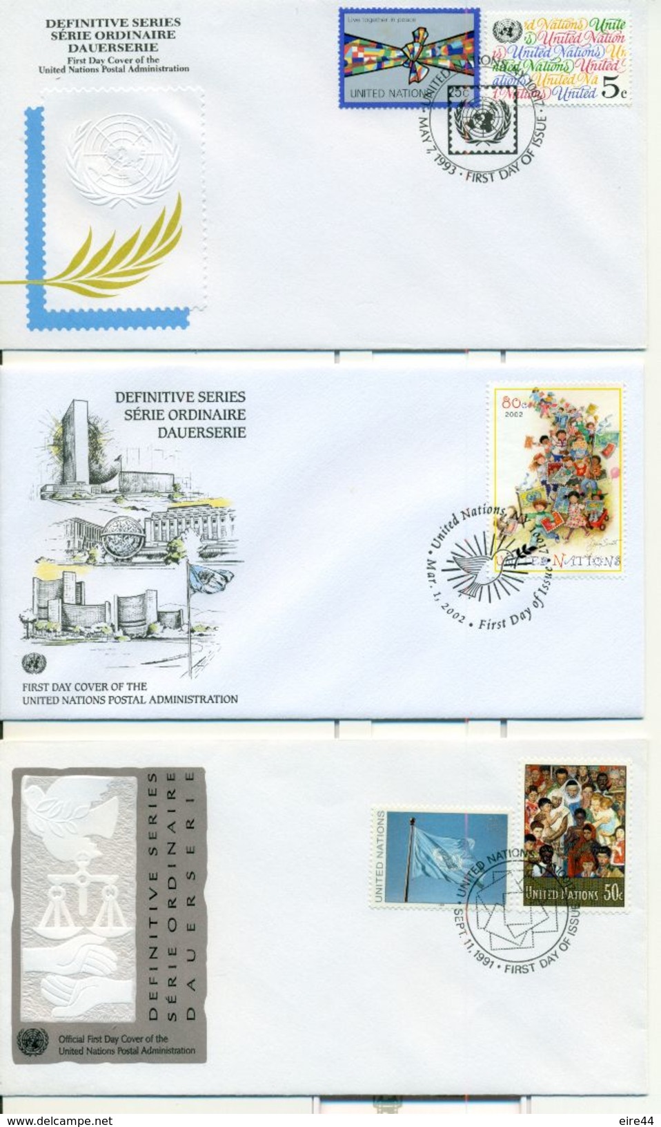 United Nations New York  22 FDC Definitive Issue Dauerserie - Lots & Serien