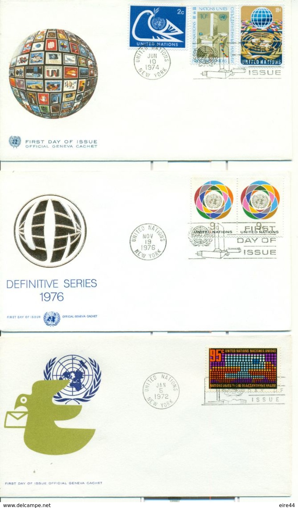 United Nations New York  22 FDC Definitive Issue Dauerserie - Collections, Lots & Séries