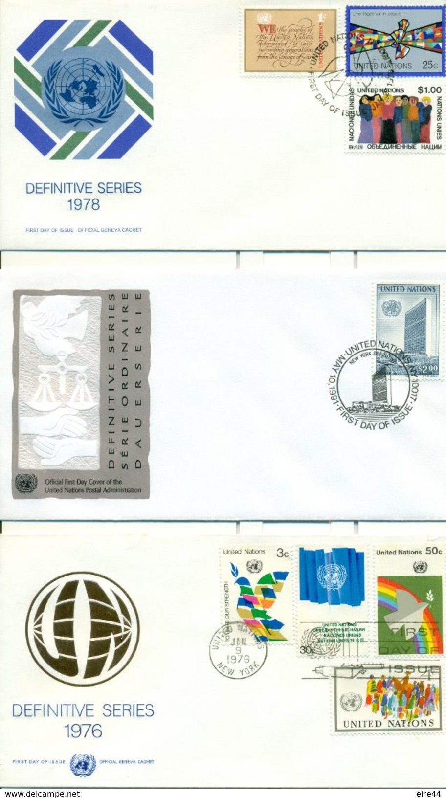 United Nations New York  22 FDC Definitive Issue Dauerserie - Verzamelingen & Reeksen