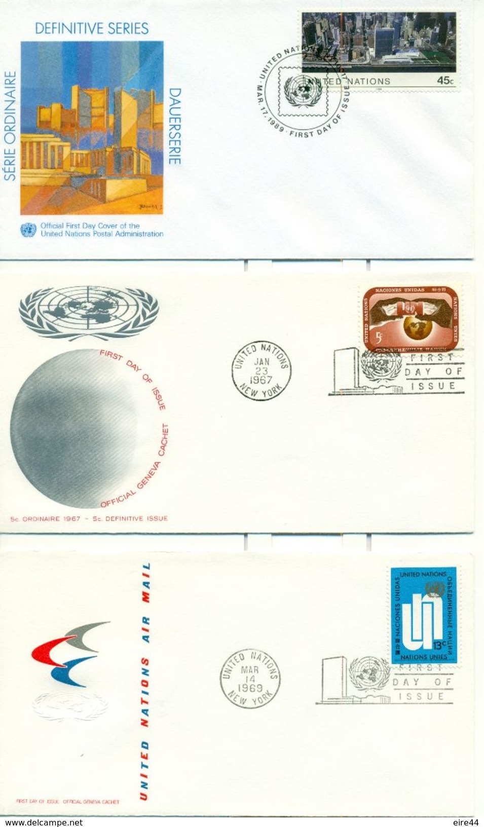 United Nations New York  22 FDC definitive issue dauerserie