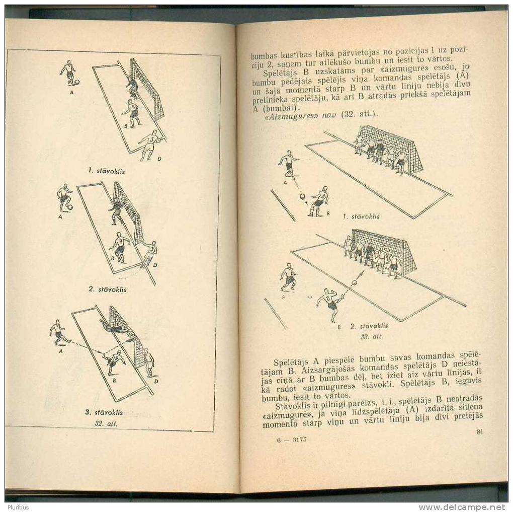 1954 LATVIAN SOCCER FOOTBALL MANUAL HANDBOOK - Pratique