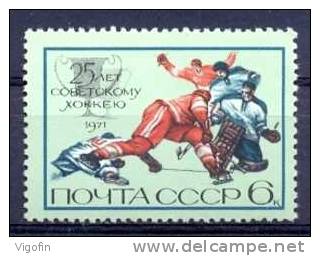 USSR 1971-3961 25A°EISHOOCKEY IN USSR, S S S R, 1v, MNH - Jockey (sobre Hielo)