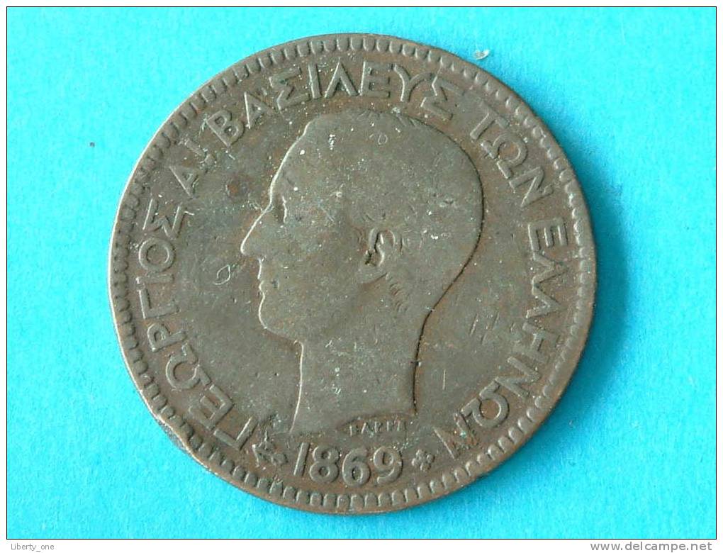 10 LEPTA 1869 / KM 43 - ( For Grade, Please See Photo ) ! - Grèce