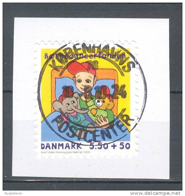 Denmark 2010 NEW 5.50 Kr + 50 (Ø) Children Cancer Foundation Kinder Mit Krebs Deluxe Cancel On Piece - Oblitérés