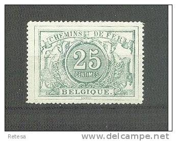 BELGIE SPOORWEGZEGELS  WITTE CIJFERS   1882/94 * SPOOR ZEER LICHTE PLAKKER - Andere & Zonder Classificatie