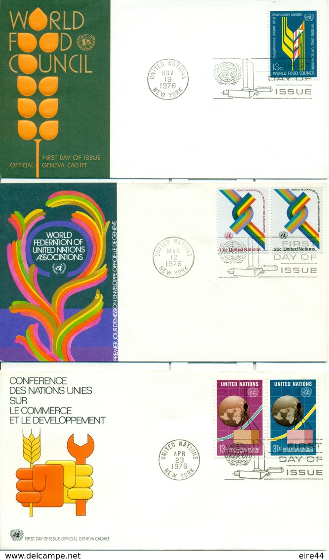 United Nations New York 1975 1980 18 FDC WFO FAO - FDC