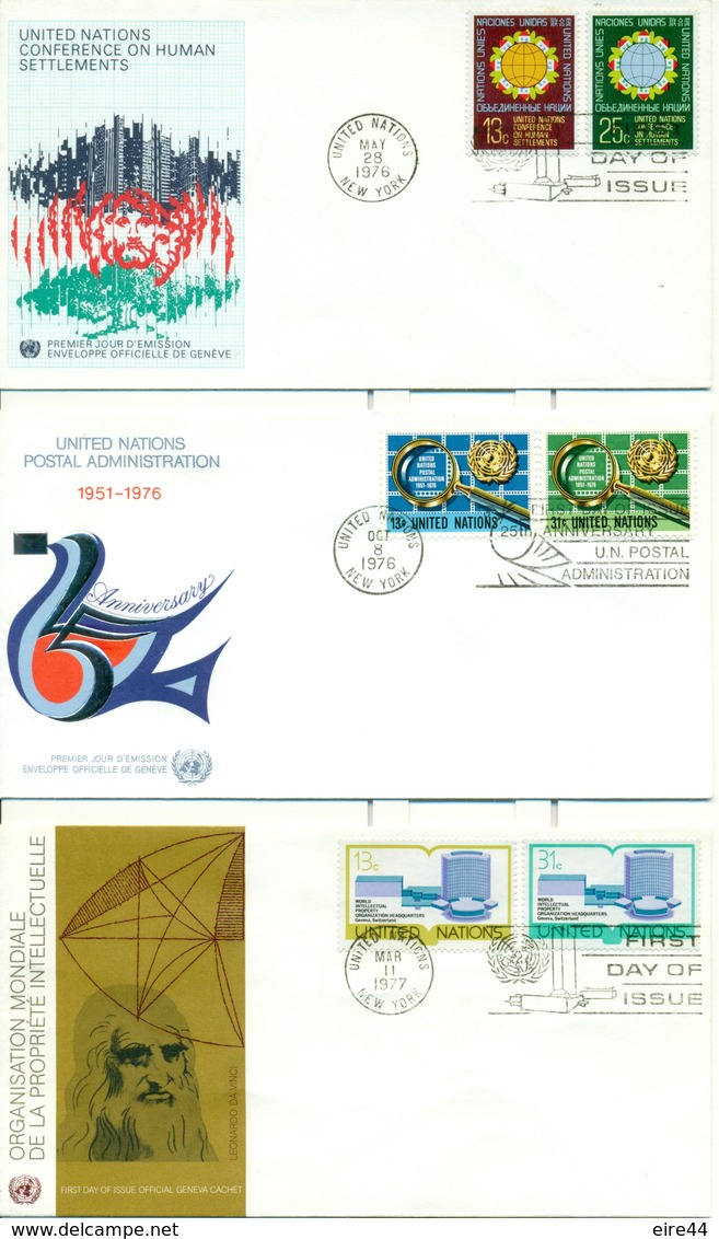 United Nations New York 1975 1980 18 FDC WFO FAO - FDC