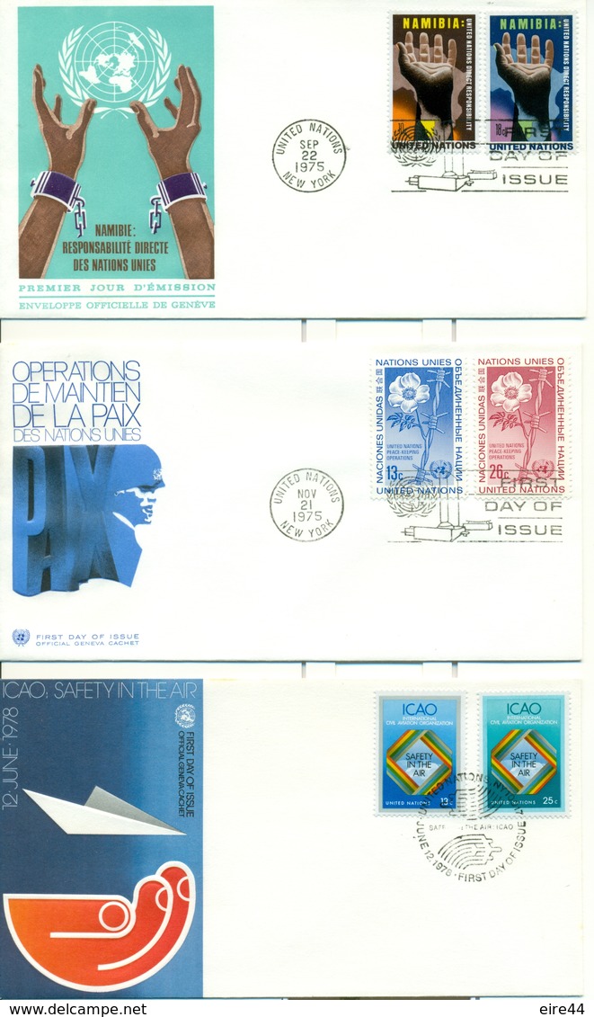 United Nations New York 1975 1980 18 FDC WFO FAO - FDC