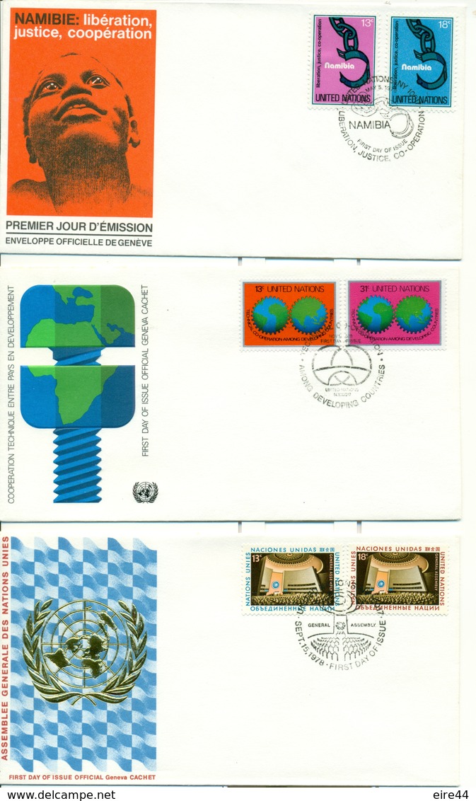 United Nations New York 1975 1980 18 FDC WFO FAO - FDC