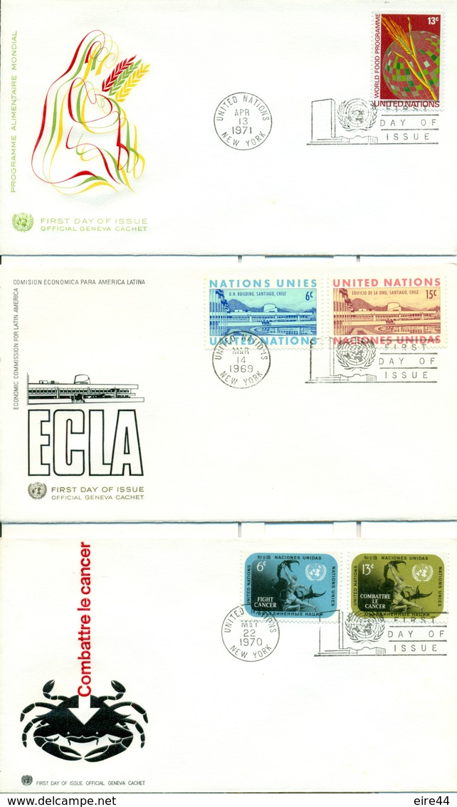 United Nations New York 1969 1975 18 FDC - FDC