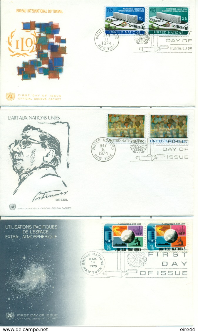 United Nations New York 1969 1975 18 FDC - FDC