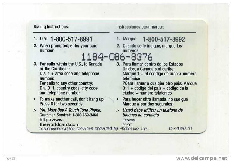 - TELECARTE USA . TWC PHONE CARD - Other & Unclassified