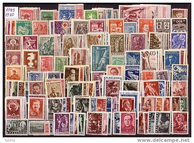 BULGARIA - 1945 / 50 - Collectione - Yv 428/666 + PA 31/59 + Bl 2,3 + EX 24/27 + TS 11/19 + TG 1/16 + TT 44/47** - Collections, Lots & Series