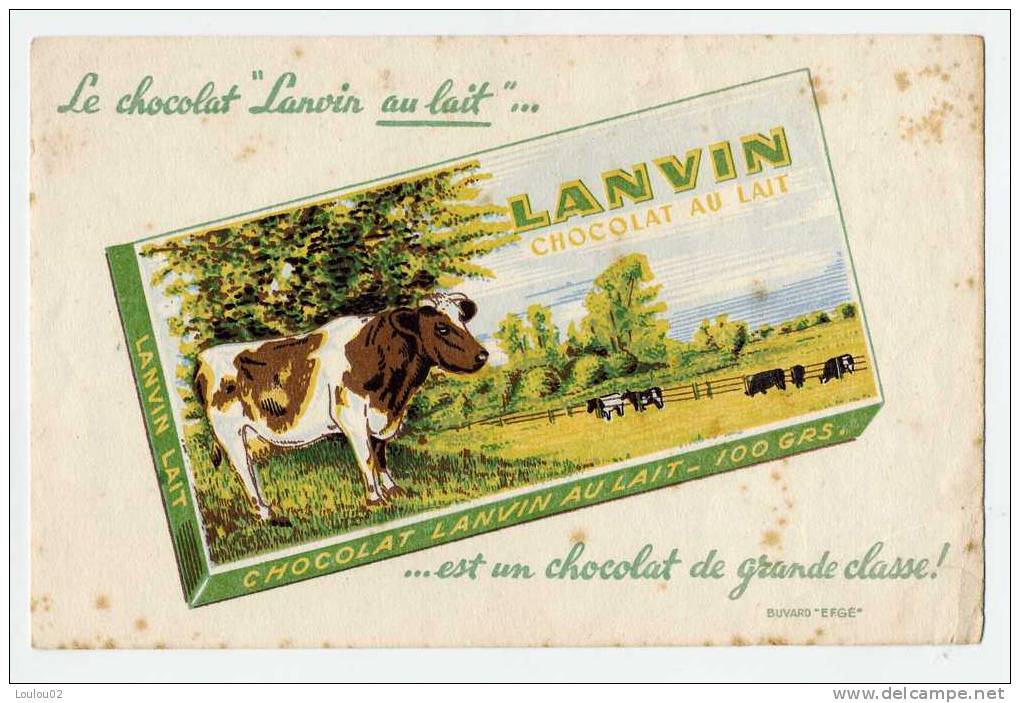 Buvard -  Chocolat Au Lait  LANVIN - Cocoa & Chocolat