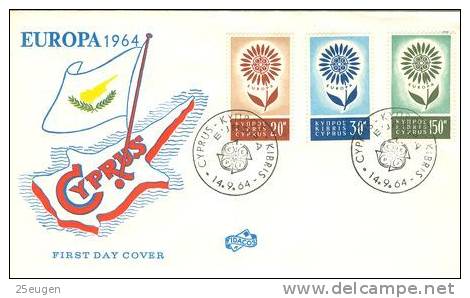CYPRUS  EUROPA CEPT 1964  FDC - 1964