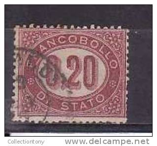 1875 - REGNO D'ITALIA - VITT. EM. II - SERVIZIO - N. 3 - USATO - VAL. CAT. 2.00€ - Dienstmarken
