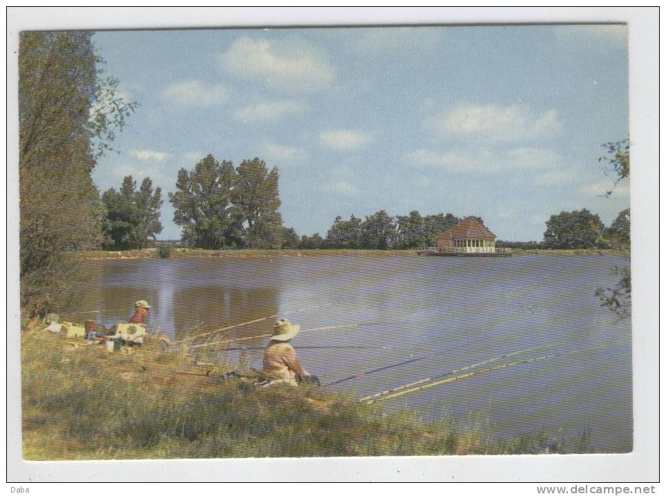 Aubigny-sur-Nere. Le Parc Des Sports.Le Bar Et Le Grand Lac. - Aubigny Sur Nere