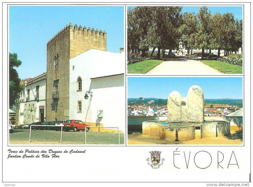 CP PORTUGAL EVORA TORRE DO PALACIO DOS DUQUES DO CADAVAL JARDIM CONDE DE VILA FLOR - Evora