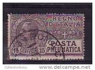 1913-23 - REGNO D'ITALIA - VITT. EM. III - POSTA PNEUMATICA - N. 2 - USATO - VAL. CAT. 45.00€ - Pneumatic Mail