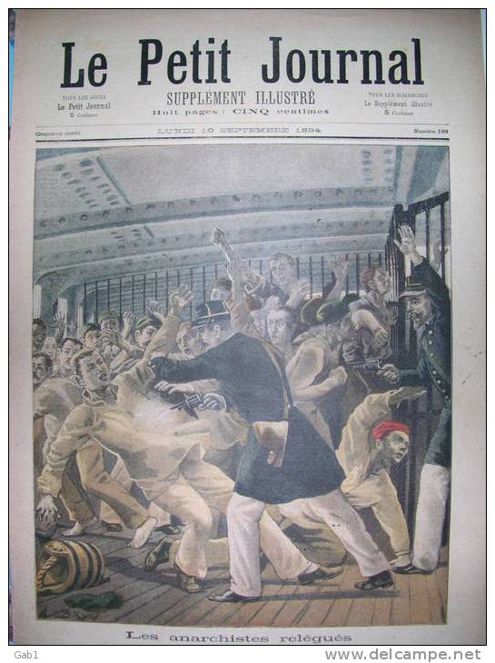 Le Petit Journal --- 1894 --- Les Anarchistes Relegues ....Les Heroines Francaises - Revistas - Antes 1900