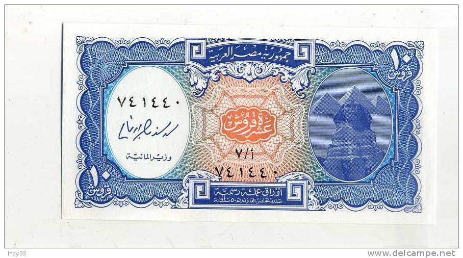 - BILLETS EGYPTE . 10 P. - Egypte