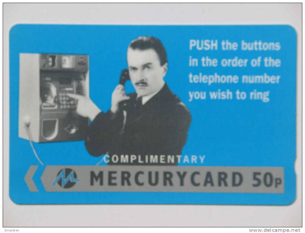 N°375. Complementary Card. - [ 4] Mercury Communications & Paytelco