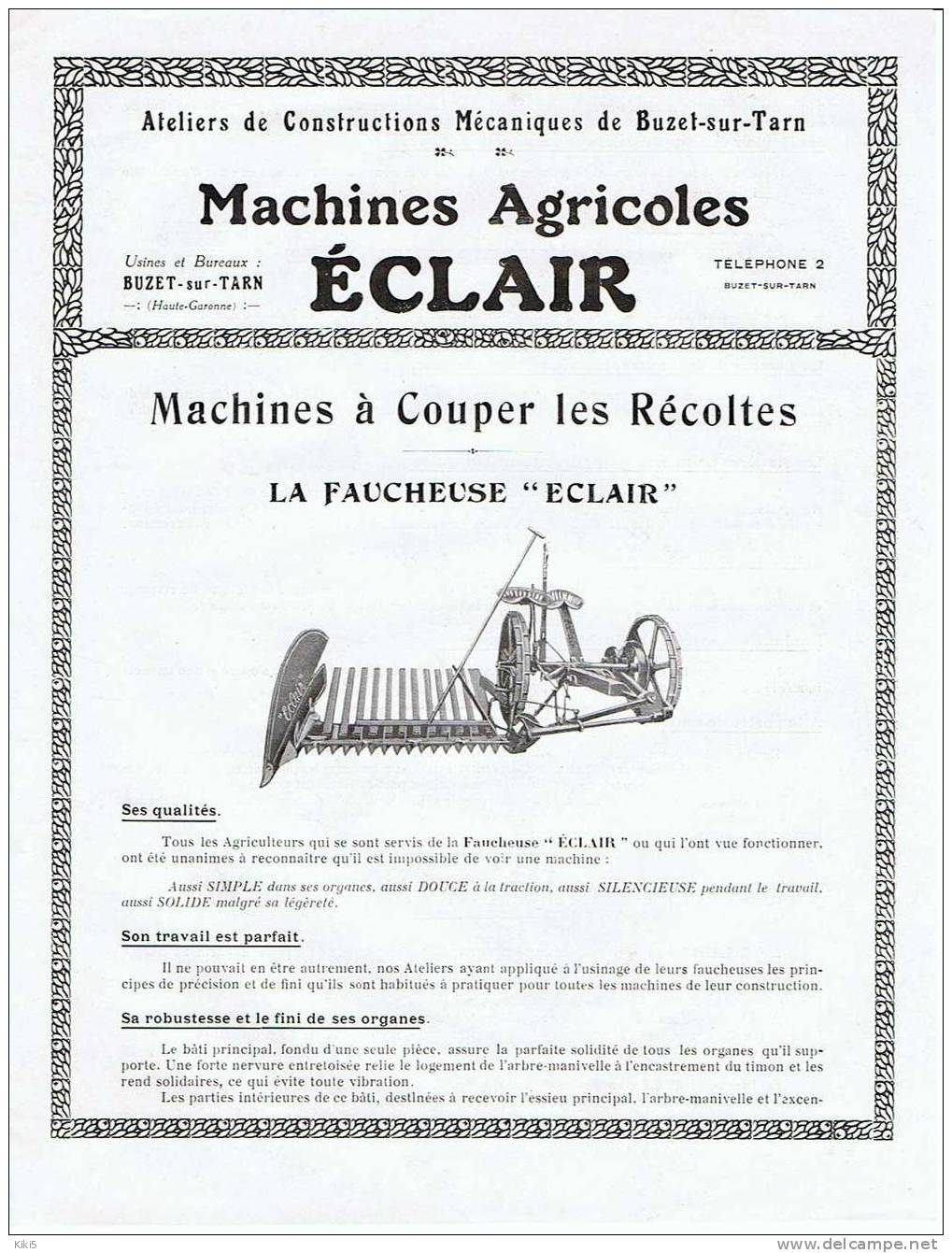 CATALOGUE De MACHINES  AGRICOLES  Début XX° - Máquinas