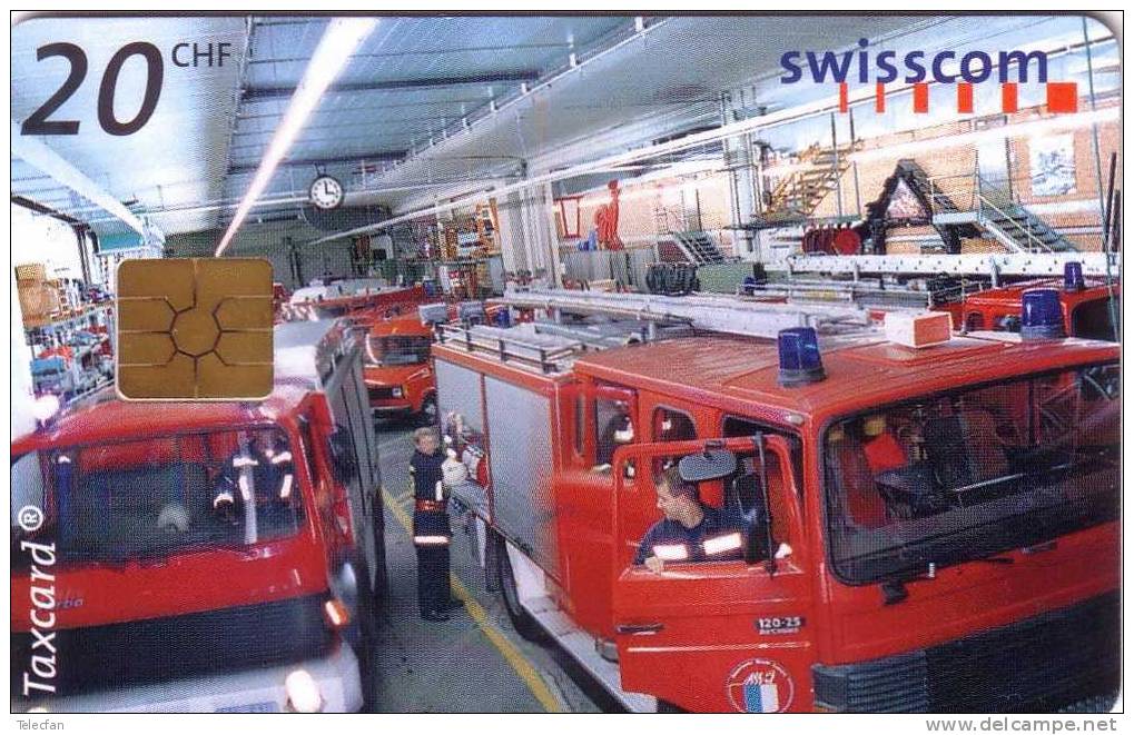 SUISSE POMPIERS BOMBEIROS CAMION 20FCH RARE SUPERBE - Brandweer