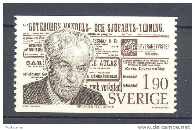 Sweden 1976 Mi. 951    1.90 Kr Geburtstag Von Birthday Of Torgny Segerstedt MNH** - Unused Stamps