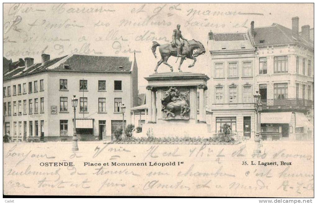 Ostende: Place Et Monument Léopold Ier - Oostende