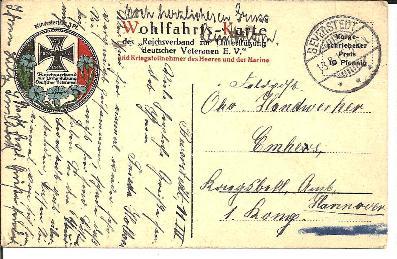 SAK213/ V. Ludendorff, Ex Beverstedt 1916 - Lettres & Documents