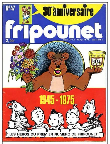 Fripounet 1975 N° 47 19 Novembre Publicité Astérix Et Obélix Lait Candia Publicité BD à Suivre Fromage Kiri Publicité BD - Fripounet