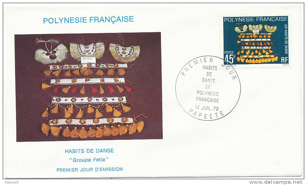 Enveloppe 1er Jour  FDC Habit De Danse Groupe Fetia 1979 - Autres & Non Classés