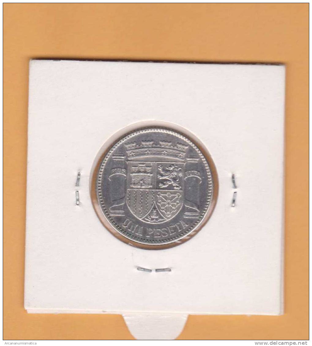 II REPUBLICA  1 PESETA  1.933 #3-4  PLATA/SILVER  KM#750  EBC/XF "Reverso Girado 45º"  DL-9177 - 1 Peseta