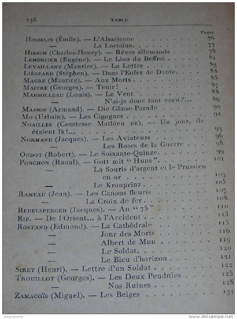 Les Poètes De La Guerre - Recueil De Poésies - 1915. - Autores Franceses