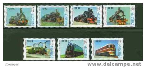 UZBEKISTAN  1999 TRAINS SET  MNH - Usbekistan